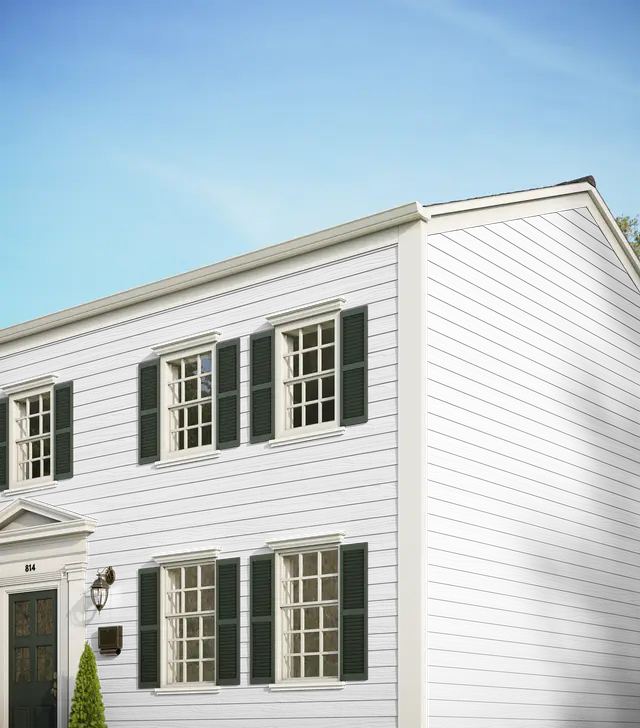 House siding installation visualization with missing side paneling. Duluth Construction specializes in professional siding installation to enhance curb appeal and protect homes with durable, high-quality materials.