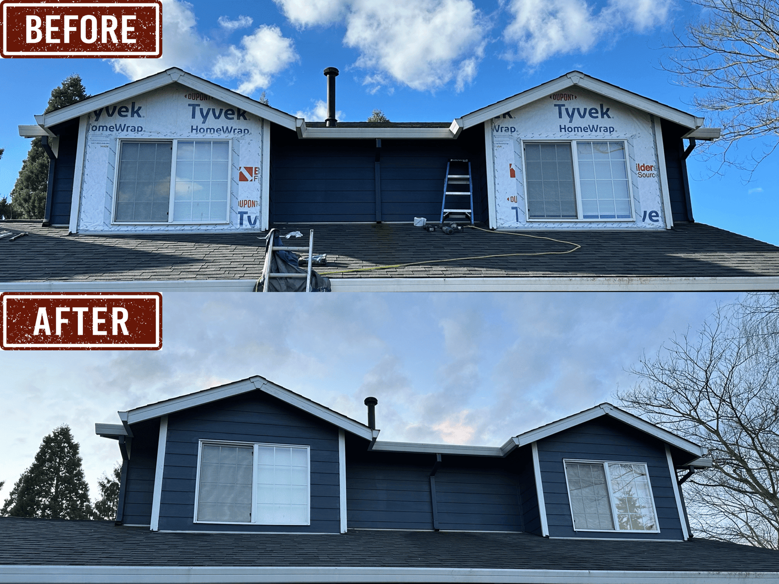 Before and After Siding Installation